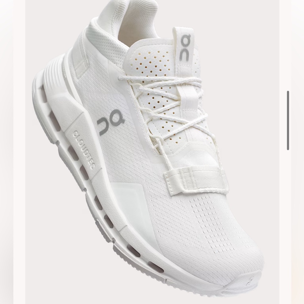 On Cloudnova 2 All White men size 12 .5 gently used